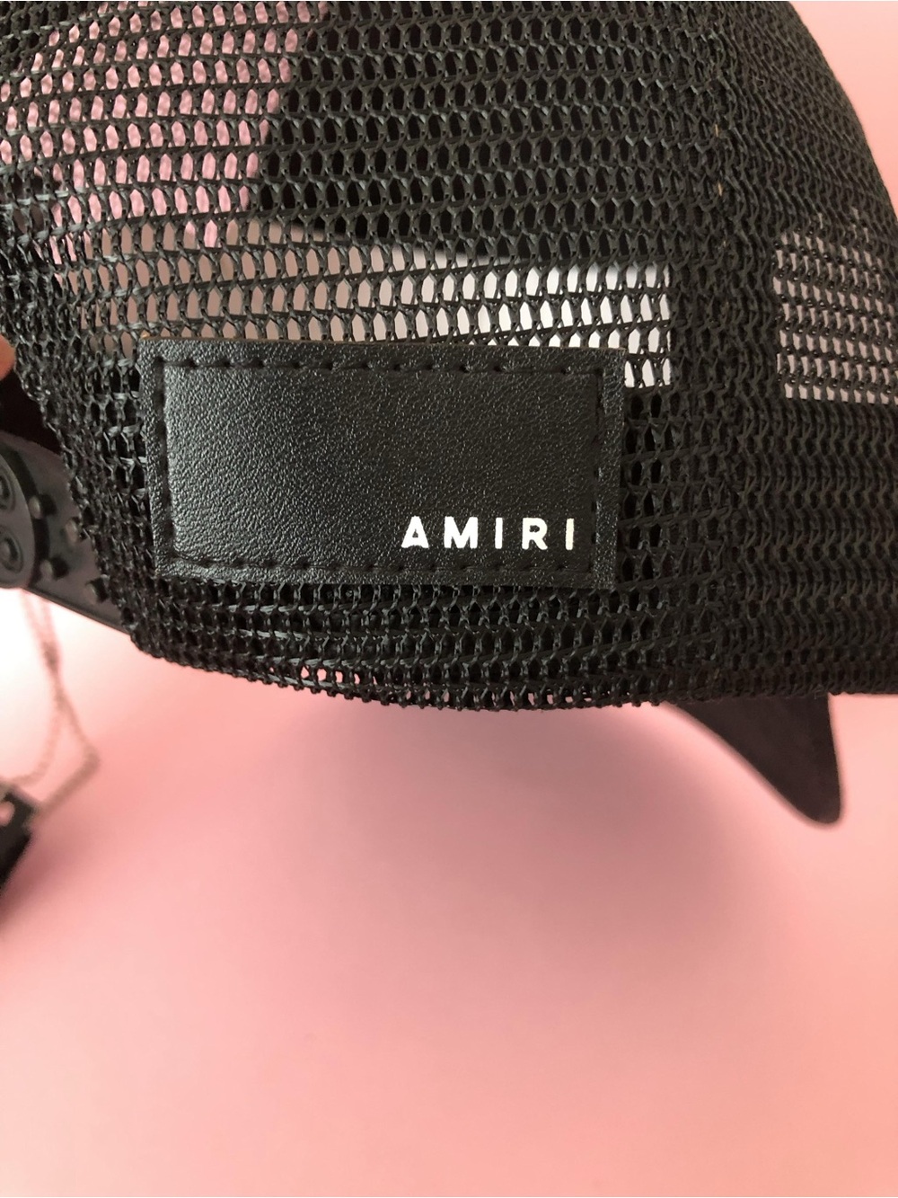 AMIRI Black Trucker Hat Embroidered AM Logo Unisex Sun Hat - Picture 9 of 13